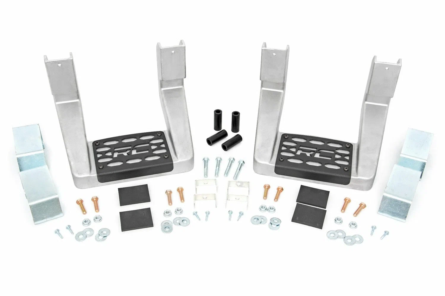Fits Multiple Makes(Chevy_Ford_Ram) Single Hoop Step Universal Alum Pair 117510
